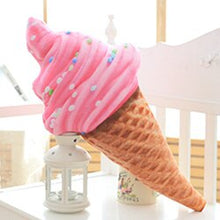 Load image into Gallery viewer, Lifelike Plush Ice Cream Cone Stuffed Toy Kids Huggable Food Pillow Summer Decorative Plush Pillow Bed Chair Sofa 30/46/66/86cm
