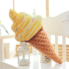 Load image into Gallery viewer, Lifelike Plush Ice Cream Cone Stuffed Toy Kids Huggable Food Pillow Summer Decorative Plush Pillow Bed Chair Sofa 30/46/66/86cm
