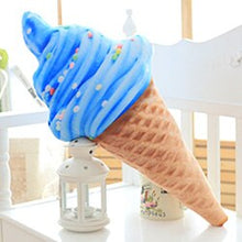 Load image into Gallery viewer, Lifelike Plush Ice Cream Cone Stuffed Toy Kids Huggable Food Pillow Summer Decorative Plush Pillow Bed Chair Sofa 30/46/66/86cm
