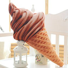 Load image into Gallery viewer, Lifelike Plush Ice Cream Cone Stuffed Toy Kids Huggable Food Pillow Summer Decorative Plush Pillow Bed Chair Sofa 30/46/66/86cm

