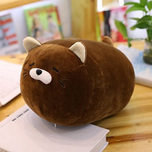 Load image into Gallery viewer, Fatty Cat Plush Pillow Fully Stuffed Squishy Animals Bolster Pillow Grey/Brown Cats Sleeping Companion Kids Adults 40/50cm
