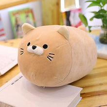 Load image into Gallery viewer, Fatty Cat Plush Pillow Fully Stuffed Squishy Animals Bolster Pillow Grey/Brown Cats Sleeping Companion Kids Adults 40/50cm
