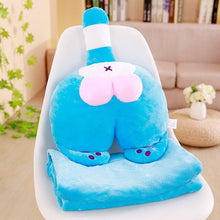 Load image into Gallery viewer, Super Cute Sexy Cat Hip Butt Plush Pillows Cartoon Stuffed Animals Kitten Buttocks Cushions with Blanket Kids Toys Xmas Gifts
