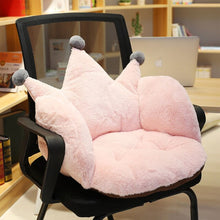 Load image into Gallery viewer, 1pc Cartoon Crown Shape Chair Cushion Kawaii Ins Fashion Back Cushion Soft Cuddly Stuffed Toys Dolls Girls Xmas Birthday Gifts

