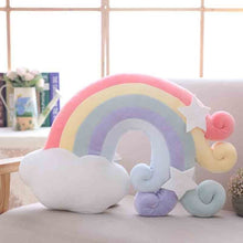 Load image into Gallery viewer, Lucky Boy Sunday Colorful Moon Rainbow Star Cloud Conch Plush Pillow Kids Plush Toys Soft Sofa Cushion Baby Sleeping Pillow Gift
