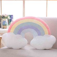 Load image into Gallery viewer, Lucky Boy Sunday Colorful Moon Rainbow Star Cloud Conch Plush Pillow Kids Plush Toys Soft Sofa Cushion Baby Sleeping Pillow Gift

