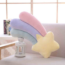 Load image into Gallery viewer, Lucky Boy Sunday Colorful Moon Rainbow Star Cloud Conch Plush Pillow Kids Plush Toys Soft Sofa Cushion Baby Sleeping Pillow Gift

