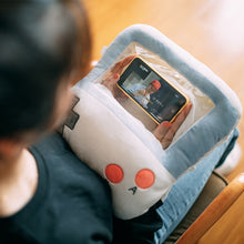 Load image into Gallery viewer, Phone  Pillow Comfortable Blue Pink Pillow PVC Transparent Warm Hands Play Game Girl Boy Office Bedroom Nap Mobile Phone Pillow
