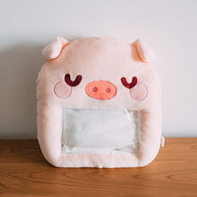 Load image into Gallery viewer, Phone  Pillow Comfortable Blue Pink Pillow PVC Transparent Warm Hands Play Game Girl Boy Office Bedroom Nap Mobile Phone Pillow
