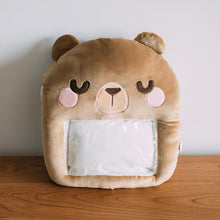 Load image into Gallery viewer, Phone  Pillow Comfortable Blue Pink Pillow PVC Transparent Warm Hands Play Game Girl Boy Office Bedroom Nap Mobile Phone Pillow
