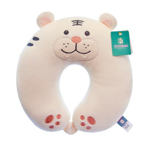 Load image into Gallery viewer, Tiger Plush Neck Pillow Soft Stuffed Car Rest Air Plane Pillow Animals Travel U shape Pillow Birthday Sleeping Gift for boy girl
