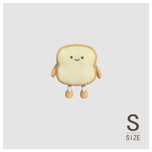 Load image into Gallery viewer, Emotional Bread Toast Plush Pillow Happy Angry Cartoon with Legs S-XL Snack Decor Food Pillow
